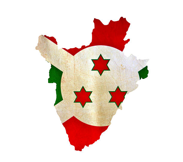 Map of Burundi isolated