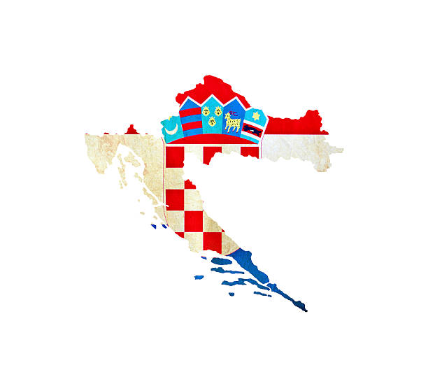 Map of Croatia isolated