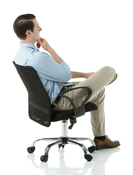 istock Businessman sitting in a chair 477918049