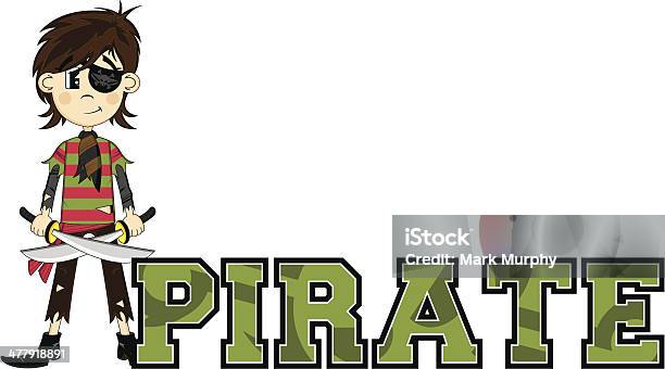 Pirata Aprender A Ler Ilustração - Arte vetorial de stock e mais imagens de Bandeira de Pirata - Bandeira de Pirata, Adaga, Alfabeto