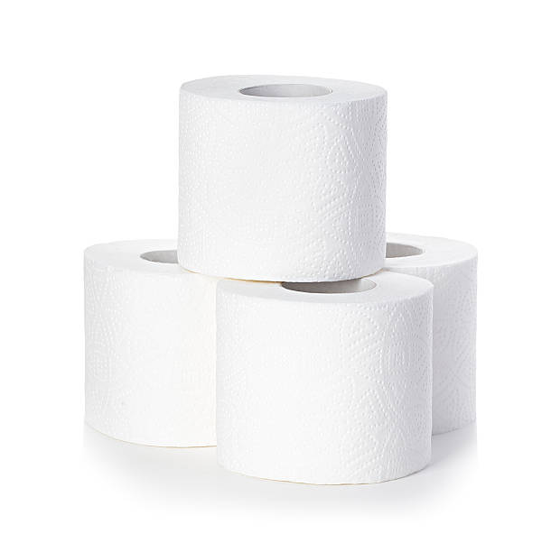 papier toilette isolé - toilet paper photos et images de collection
