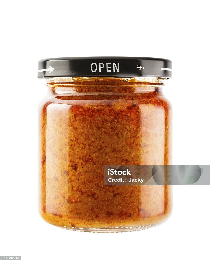 Massaman pasta con salsa de curry en frasco de vidrio - Foto de stock de Pegamento libre de derechos