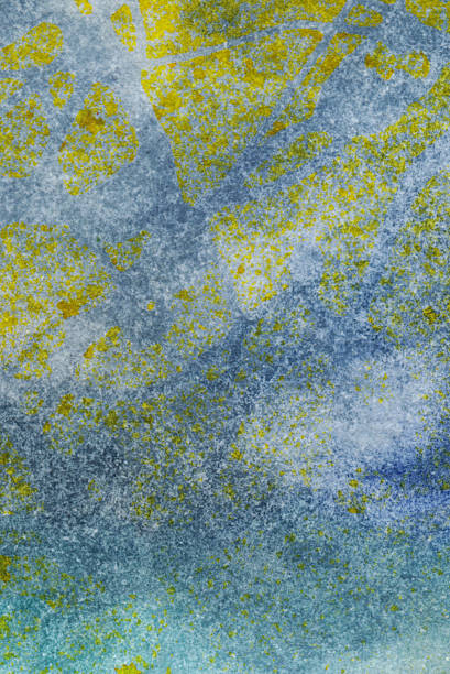 istock Blue and green abstract texture on paper 477919606