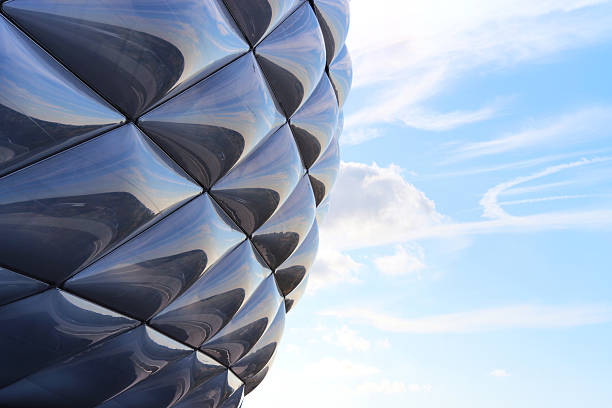 Dome steel structure of a modern building