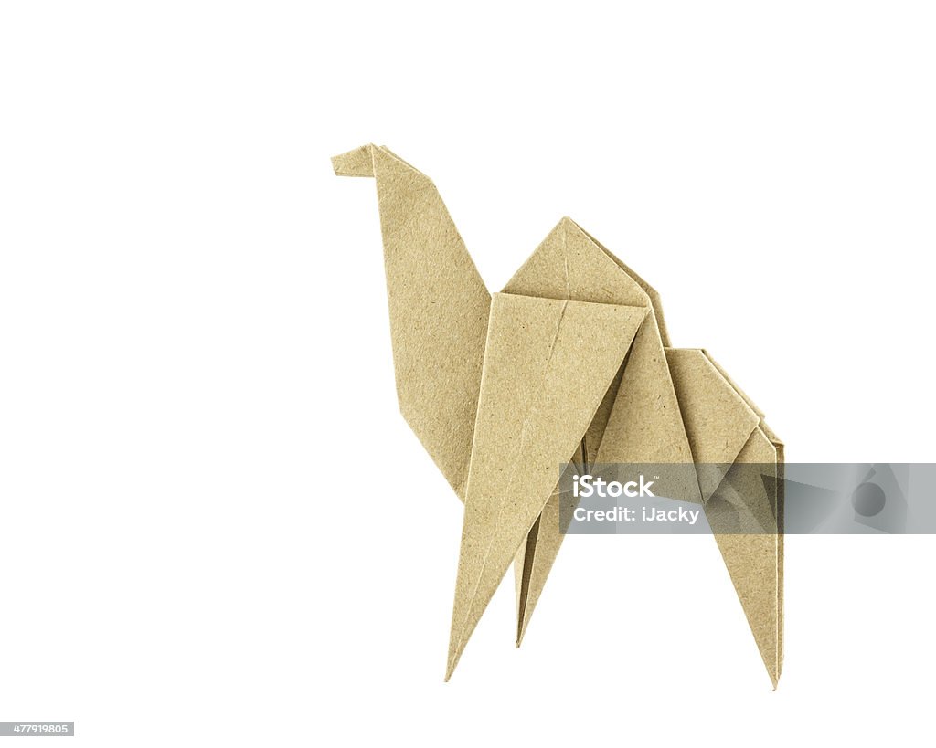 Riciclare carta Origami cammello - Foto stock royalty-free di Cammello