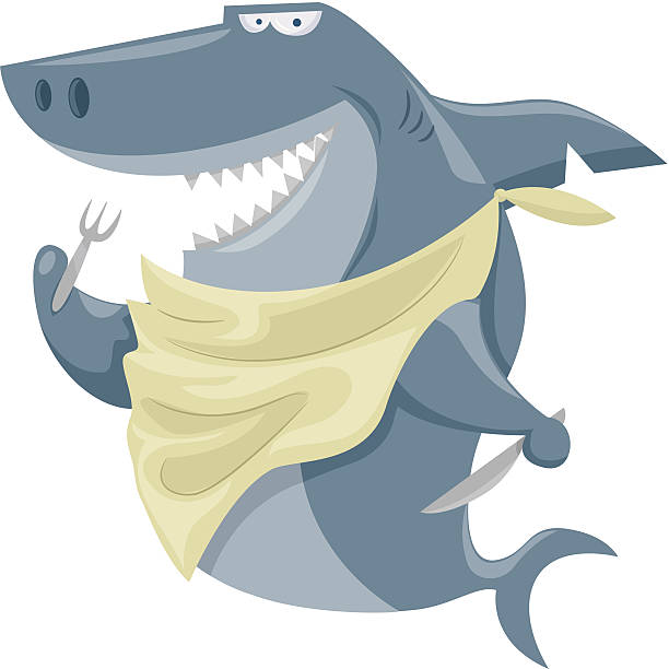 132 Shark Dinner Illustrations & Clip Art - iStock