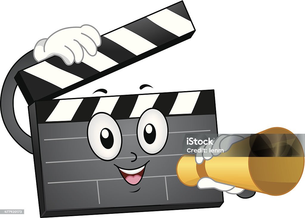 Mignon Clap de cinéma - clipart vectoriel de Bonheur libre de droits