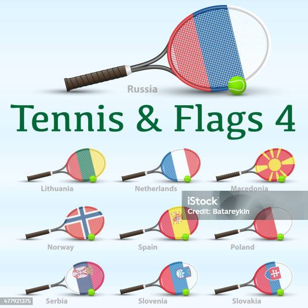 テニスラケット旗 - イラストレーションのベクターアート素材や画像を多数ご用意 - イラストレーション, スポーツ, テニス