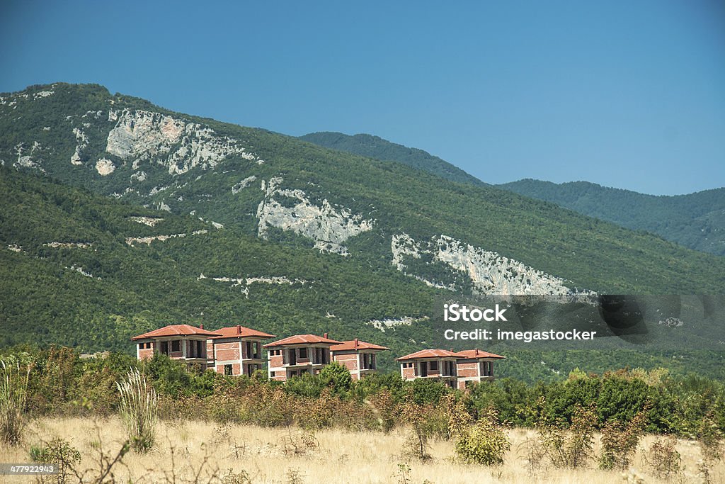 VISTA A LAS MONTAÑAS-Parque nacional de Olympus - Foto de stock de Aire libre libre de derechos