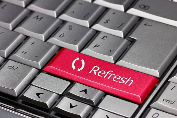 Computer key - Refresh Computer key - Refresh refresh button on keyboard stock pictures, royalty-free photos & images