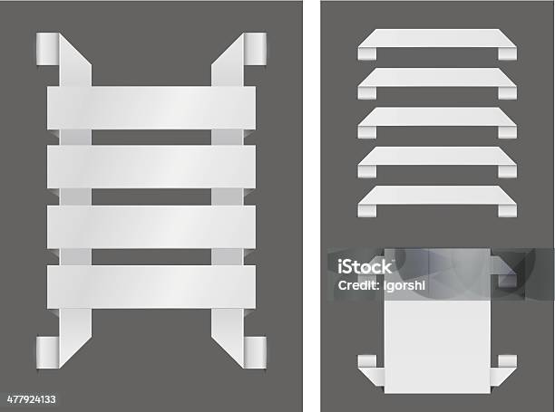 Бумажные Баннеры — стоковая векторная графика и другие изображения на тему Без людей - Без людей, Бумага, Векторная графика