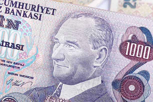 istock Old Turkish Lira, macro detail 477925010