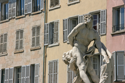 Statue cours Honore d'Estienne d'Orves in Marseille, France