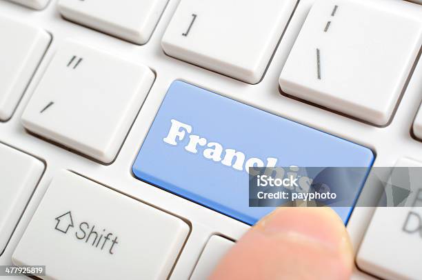 Pressing Franchise Key On Keyboard Stock Photo - Download Image Now - Business, Color Image, Communication