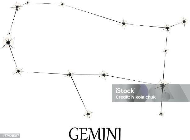 Gemini Símbolo Do Zodíaco - Arte vetorial de stock e mais imagens de Astrologia - Astrologia, Calendário, Cartomancia