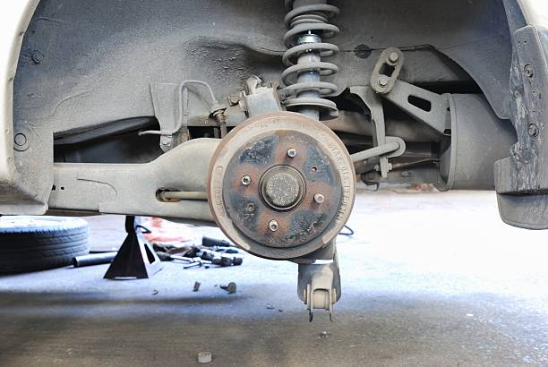 istock Close up of car drum brake 477930368