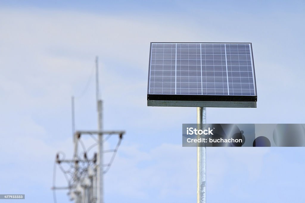Industriale fotovoltaici - Foto stock royalty-free di Ambiente