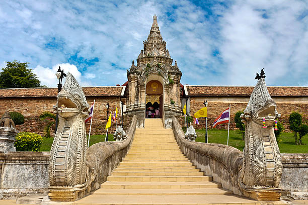 istock Stairs to the temple. 477934255