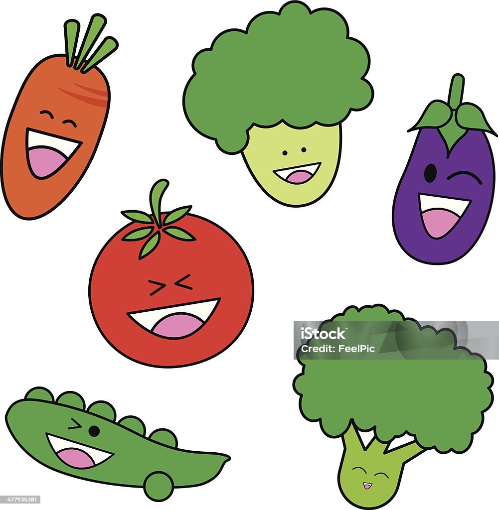 野菜のイラスト - ベニバナインゲンのロイヤリティフリーベクトルアート
