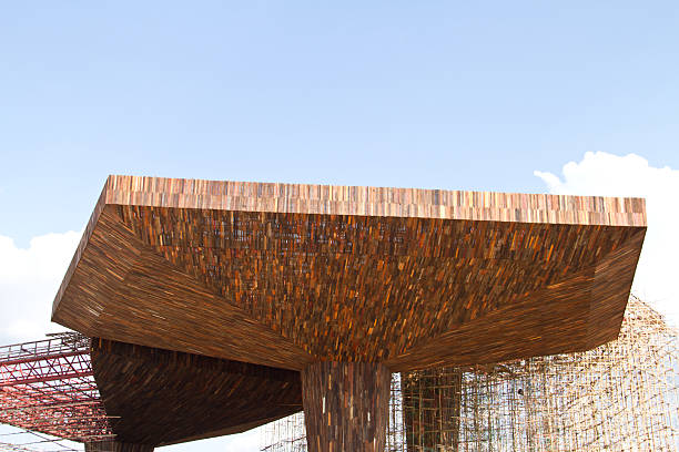 istock Wooden roof squares 477938429