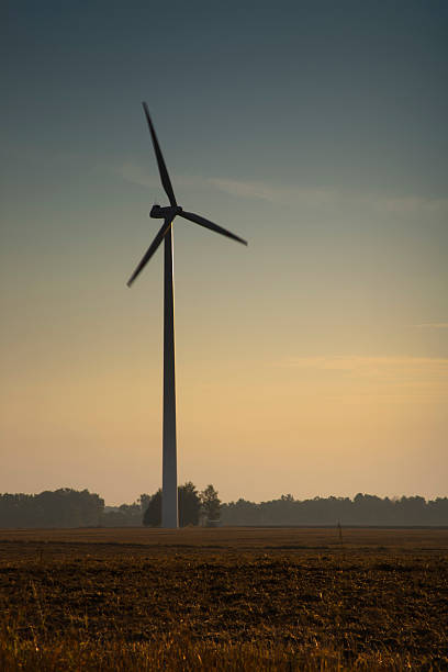 Windmill in Poczernin stock photo