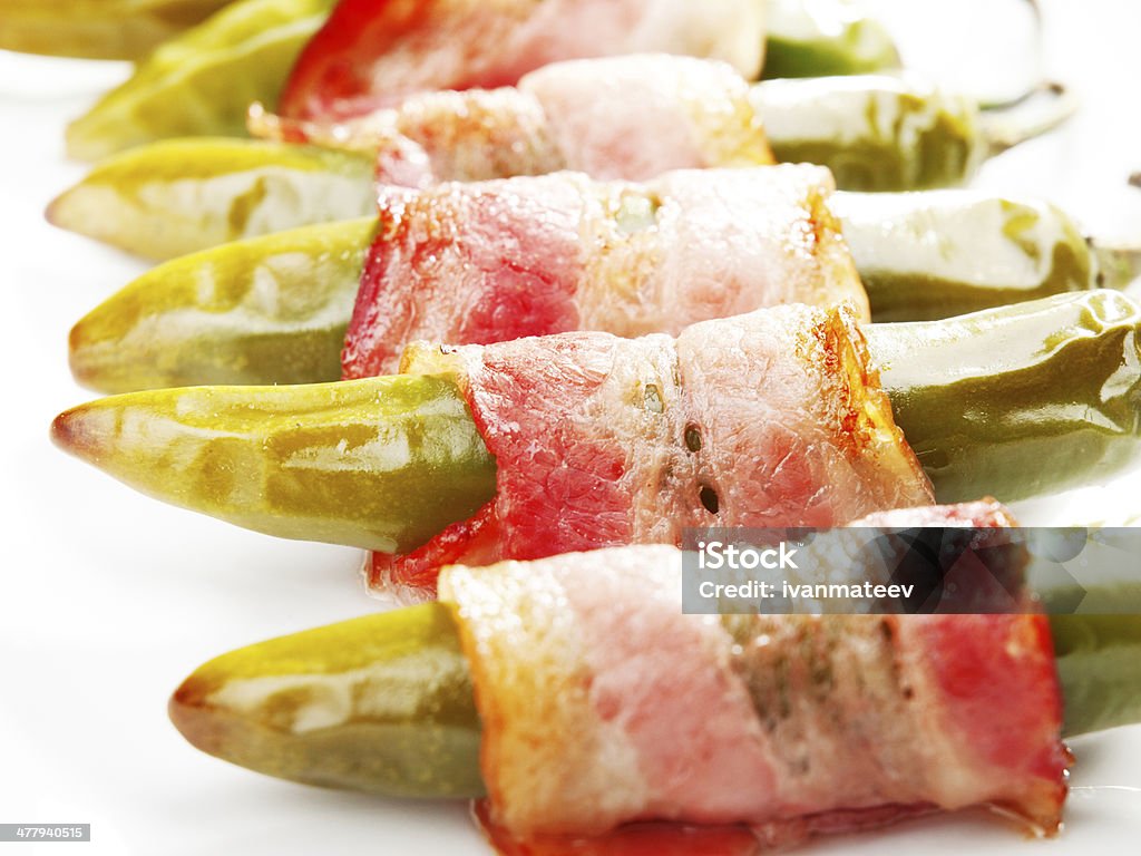 Enveloppé de bacon grillés, jalapeños - Photo de Aliment libre de droits