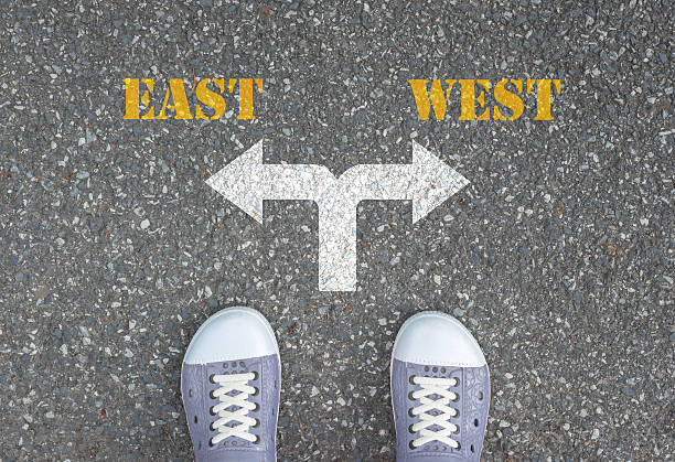 istock Decision to make at the crossroad - east or west 477940764