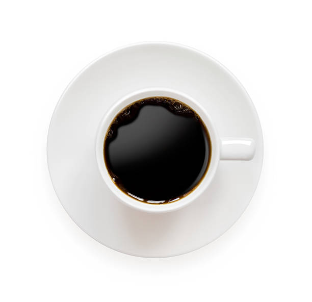 tasse kaffee - coffee nobody macro directly above stock-fotos und bilder