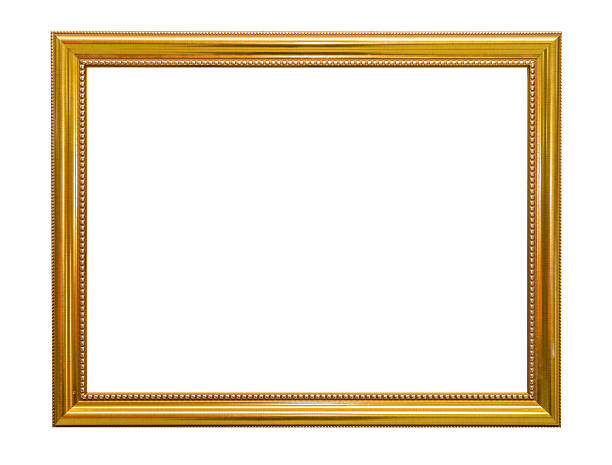 istock Gold frame Elegant vintage Isolated on white background 477943638