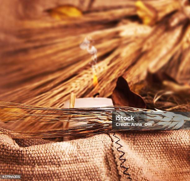 Wheat On Canvas Stock Photo - Download Image Now - Agriculture, Autumn, Backgrounds