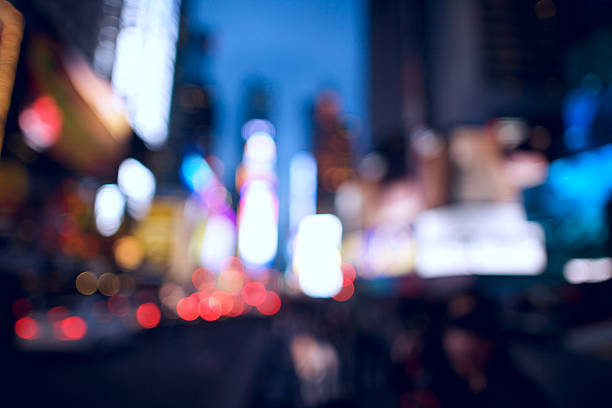 istock Defocused night scene in Times Square, New York City 477946218