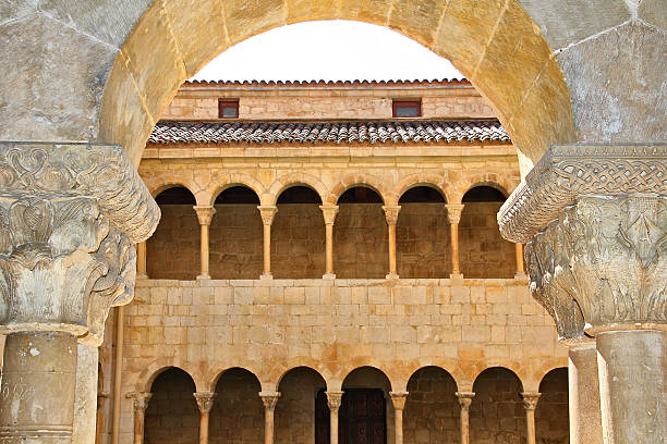 istock Details the columns  famous Monastery of Silos Spain 477947569
