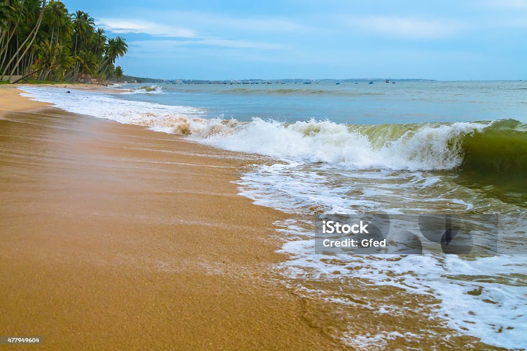 Mild Waves in Mui Ne Empty Mui Ne Beach Beach Stock Photo