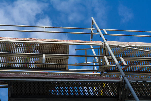 istock Scaffolding with a view in the blue sky 477949634