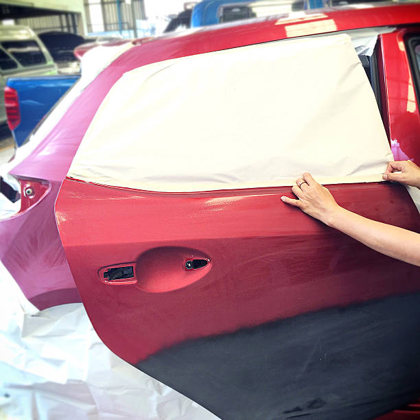 istock Car body work auto Repair paint after the accident 477953506