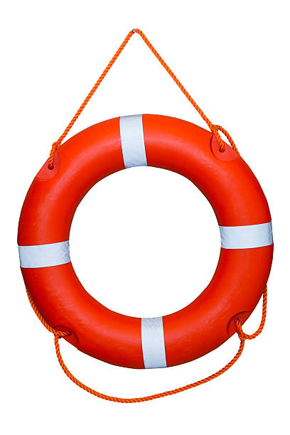 istock Life buoy isolated over a white background 477954875