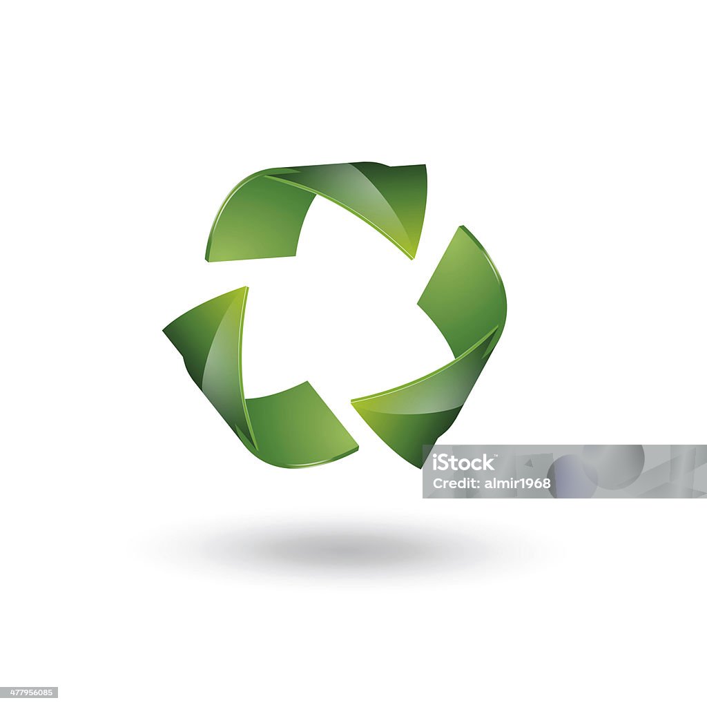 Simbolo del riciclaggio - Foto stock royalty-free di Colore verde