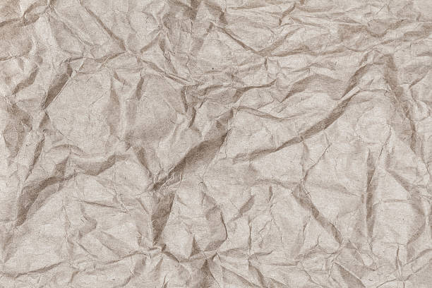 istock Crumpled recycled paper background texture. Vintage craft 477956547