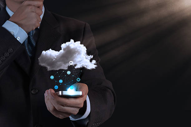 istock Businessman working with  Cloud Computing diagram on the new co 477957831