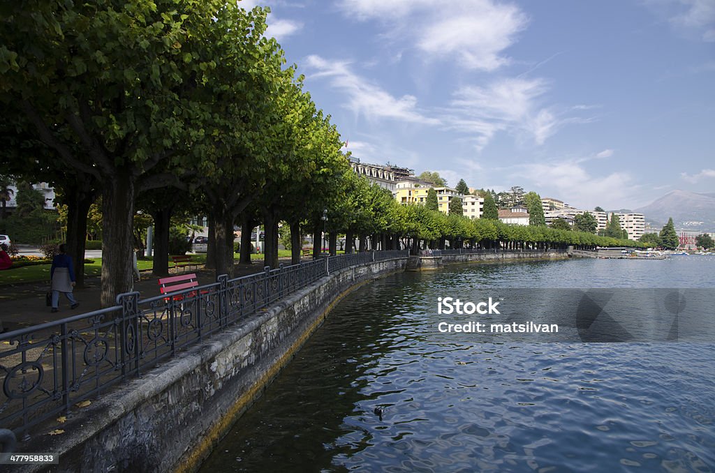 Lago frente com árvores - Royalty-free Alpes Europeus Foto de stock