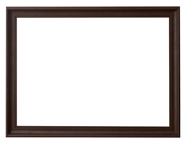 istock Wood frame horizontal for picture on isolated white with space. 477959462