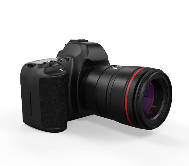 cámara slr digital aislada - single lense reflex fotografías e imágenes de stock