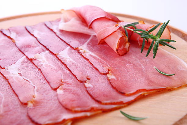 Cured Ham (Italian Prosciutto di Parma) stock photo