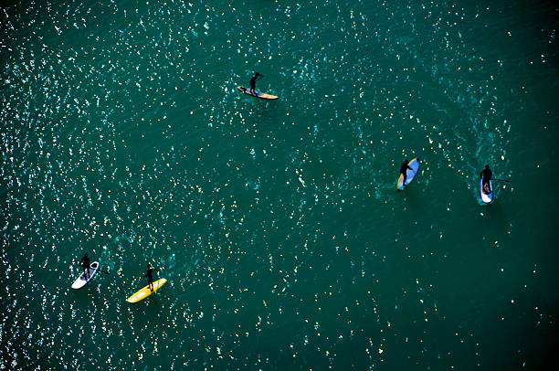 pebble beach in the small village Torbole on the Garda lake, Trentino, Italy