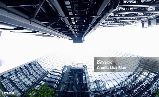 Business Towersblue Farbtönen Stockfoto und mehr Bilder von Arbeitsstätten - Arbeitsstätten, Architektur, Aufnahme von unten