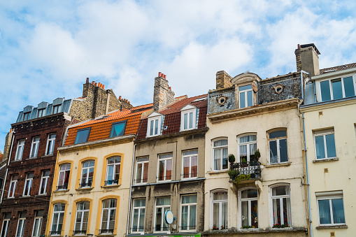 Colored houses in Dunkerque, France