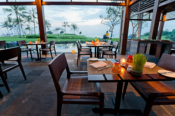 istock Elegant outdoor restaurant 477965427