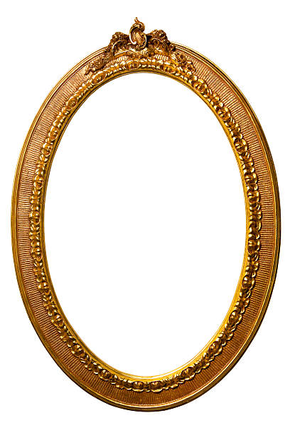 istock Golden art Picture Frame on white background 477965725