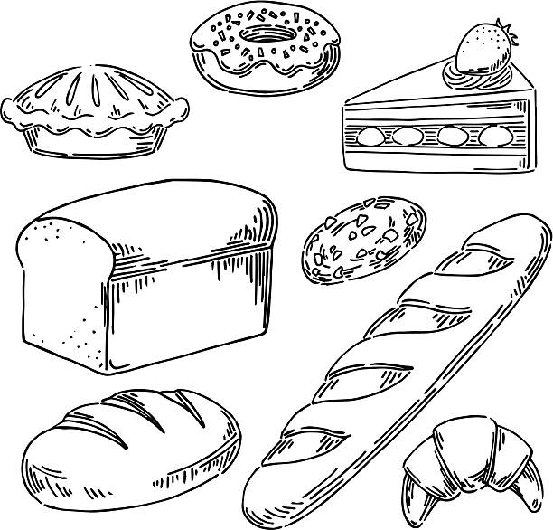 ilustrações de stock, clip art, desenhos animados e ícones de padaria - pão ilustrações