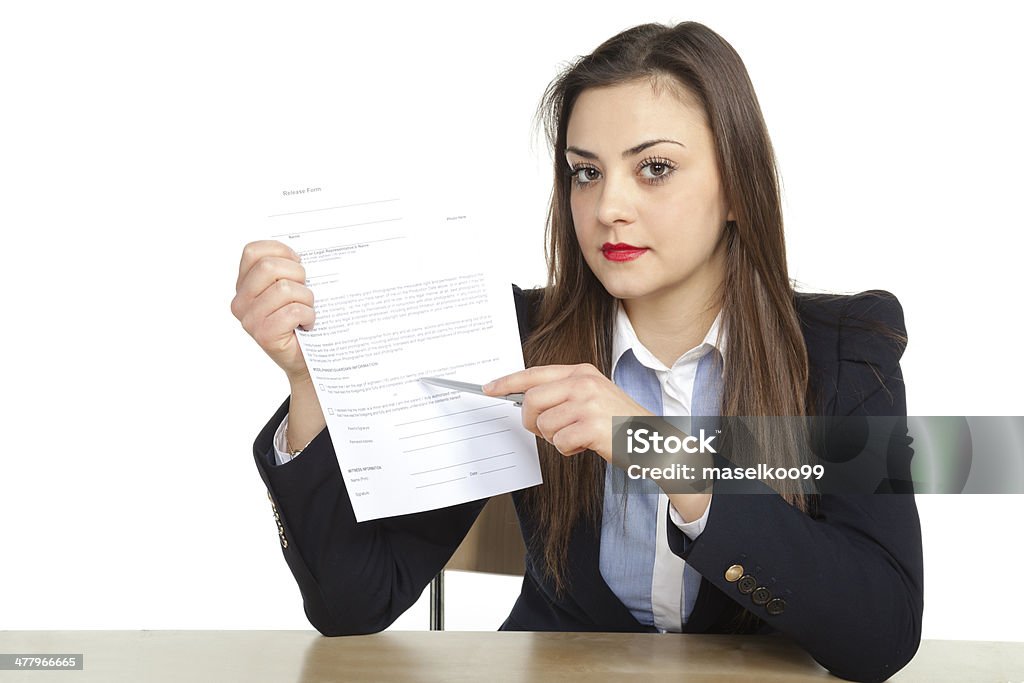 Businesswoman with new contract Adult Stock Photo